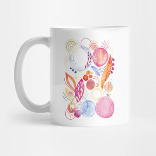 Watercolor Shapes and Petals Mug